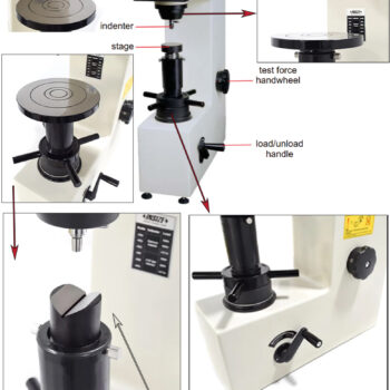 INSIZE Rockwell Hardness Tester ISH-R150 (Dial, Standard; ISO 6508) Range: 98N - 1471N - Image 7