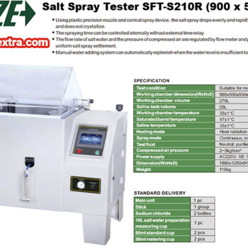 INSIZE Salt Spray Tester SFT-S210R (Chamber: 900 x 500 x 600 mm) pure water + sodium chloride (PH 6.5~7.2) air pressure: 2~3 kgf/cm² - Image 2