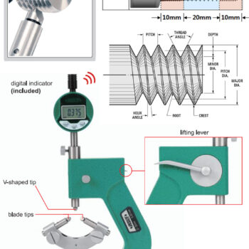 Alternative view of INSIZE Screw Thread Comparator 2516 Series (3-point Anvil, Res; 0.001mm) Accuracy: ±5μm, Range Ø2mm - ≤Ø70mm