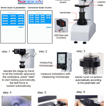 INSIZE Semi-Auto Brinell Hardness Tester ISHB-D200 Series (USB output, Standard ISO 6506), Range; 8HBW - 650HBW - Image 9