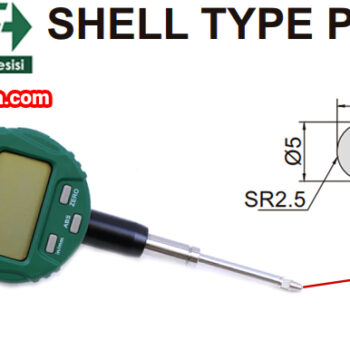 INSIZE Shell Point Anvil For Thickness & Test Indicator Gauge 6282-02 Series ⌀5mm (Steel, Thread; M2.5 x 0.45mm) Accuracy; ±0.005mm, Range; 5mm - 30mm - Image 3