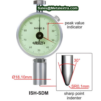 INSIZE Shore D Durometer, ISH-SDM, Grad 1HD, 20~90HD - Image 3