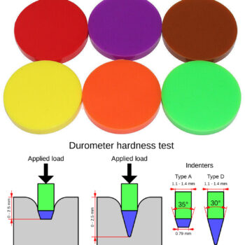 Alternative view of INSIZE Shore Hardness Test Block HDT-B (Type A Plastic Rubber Silicone Durometer) Range; 30 - 80