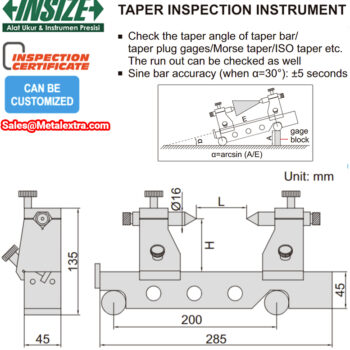 Alternative view of INSIZE Sine Bench Center 4157-200 (Accuracy; 2μm, Sine Accuracy α=30°; 5') Center height; 65mm, Range; <200mm, Ø120