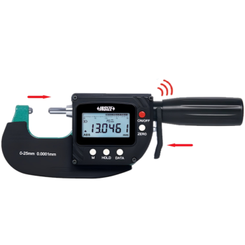 Alternative view of INSIZE Snap Micrometer 3359-25WL Rechargeable (WIFI Output, Resolution 0.001mm) Water Resist IP65, Accuracy; ±0.5μm, Range; ⌀25mm
