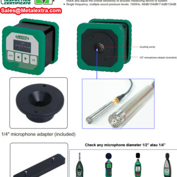 INSIZE Sound Level Calibrator 0012-SC20 (Standard IEC 60942:2017 Class 2) Range; 94dB~124dB; ±0.4dB - Image 3