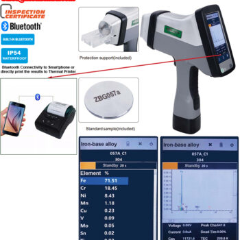 Alternative view of INSIZE Handheld Spectrometer HSM-A310 (Measuring Aperture MAV:Φ10.7 mm x 9.4 mm) IP54 XRF analyzer