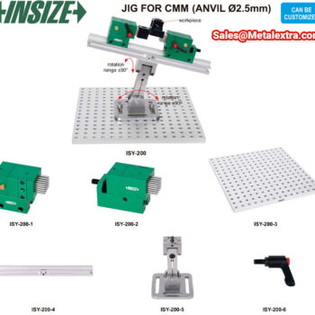 Alternative view of INSIZE Spring Anvil Jig Module for Coordinate Measuring Machine ISY-200, 90° degree of movement, Ø2.5mm, M8 Thread