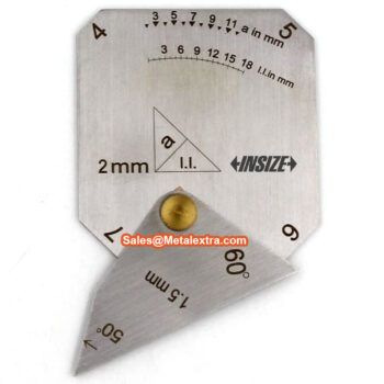 Alternative view of INSIZE Square Welding Gauge 4850-1 Japanese Style (Stainless Steel Ruler, Res; 1mm) Accuracy; ±0.5mm, Range; ≤18mm