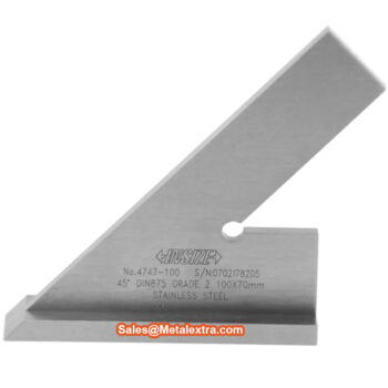 INSIZE Squares Angle 45° 4747 Series (Stainless Steel Vertical, DIN 875 Grade 2) Accuracy; ±29μm, Range; 120mm - 200mm - Image 3