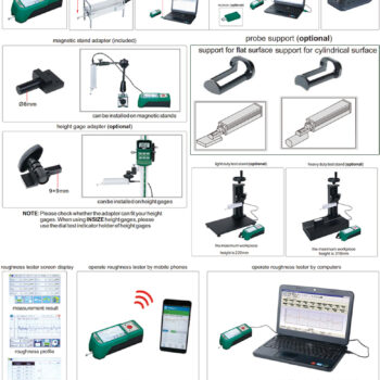 INSIZE Portable Surface Roughness Tester ISR-C300 (Probe stylus radius/angle; 5μm/90°) Res; 0.001μm, Range X-Z axis; 17.5μm - 320µm (-160µm~160µm) - Image 10