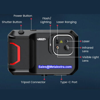 INSIZE Thermal Camera 0232-PC550 (Infrared 256x192, WIFI/Type-C) IP54, Temperature range: -20° - 550°C - Image 5