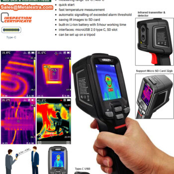 INSIZE Thermal Imaging Camera 9132-T400 (Rechargeable, Infrared 120x90, Type-C) IP54, Range; -20°C - 400°C - Image 7