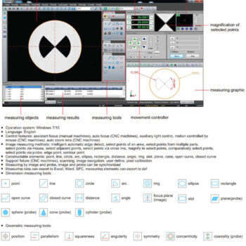 INSIZE Toolmaker Measuring Microscope ISD-VMM235A (Stage 500x330mm, 1/3" color CCD, 0.3M pixel) Accuracy 2.5μm/mm, Magnify 114x - Image 5