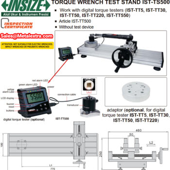 Alternative view of INSIZE Torque Wrench Test Stand IST-TS500 (Accuracy; ± 0.5%) Range; 0.5Nm - 340Nm DISCONTINUED