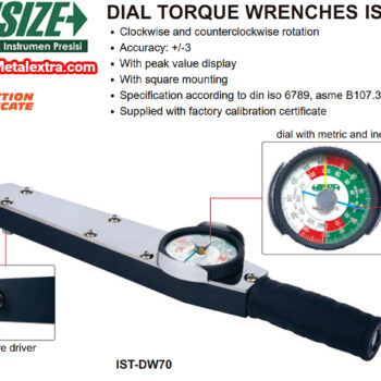 Alternative view of INSIZE Dial Torque wrench IST-DW Series (DIN ISO 6799, ASME B107.300,  Square Socket 1/4", 3/8", 1/2" ) Range;  0.7Nm - 350Nm