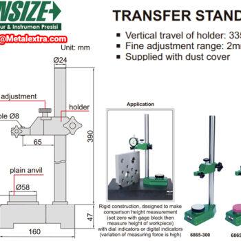 Alternative view of INSIZE Transfer Stand 6865-300, Vertical Travel; 335mm, Stem ⌀8mm