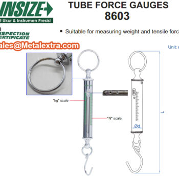 INSIZE Tube Force Gauge 8603 (Accuracy; +2%F.S.) Range; 10N/1kg - 1000N/100kg - Image 2