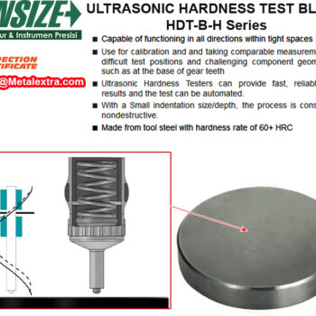 INSIZE Ultrasonic Hardness Test Block HDT-B-H Series (Type HRC HV5 HBW) Range; 20 - 500 - Image 2