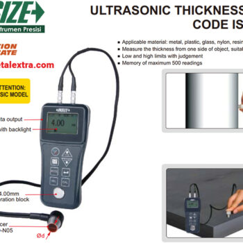 INSIZE Ultrasonic Thickness Gauge ISU-200D (USB Output, Res; 0.01mm) Accuracy : ±0,05mm, Range; 0.8 ~ ≤100mm. - Image 4
