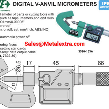 INSIZE V-Anvil Micrometer 3590, Cable Output, Resolution 0.001mm, IP65 ⌀15mm - ⌀85mm - Image 2