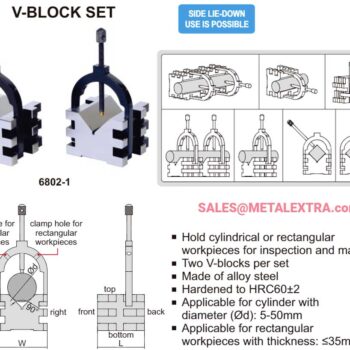 Alternative view of INSIZE V-Block Set (2 V-blocks/set), 6802-1, ⌀5mm～⌀50mm, 5x70x50mm