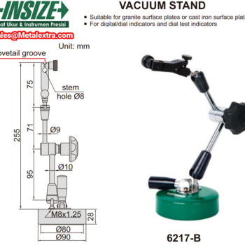 INSIZE Vacuum Stand 6217-B, Base; 90mm, Stem ⌀8mm - Image 2