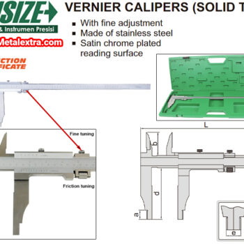 INSIZE Vernier Caliper 1236 (Stainless Steel) Accuracy; ±0.07mm, Range; Ø300mm - Ø1000mm - Image 4