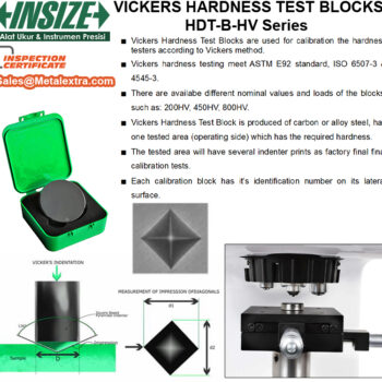 Alternative view of INSIZE Vickers Hardness Test Block HDT-B-HV Series (Alloy Steel) Range; 175 - 750HV