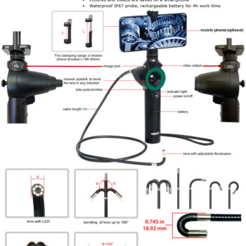 INSIZE Videoscope Smartphone ISV-P6 (Display 100°, USB-Type C) Probe Range; Ø6mm - Image 7