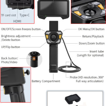 INSIZE Basic Videoscope ISV-J6030 (Camera 0.16Mpx/1Mpx, USB Type-C Rechargable 5 Hours) IP 67, Range; 3 Meter, Lens; Ø2.8mm - Ø6mm - Image 8