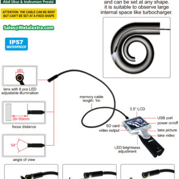 INSIZE Videoscope ISV-E20 Memory Cable (Camera 0,4Mpx, USB Rechargable 3 Hours) IP 57, Range; 1 Meter, Lens; Ø12mm DISCONTINUED - Image 4