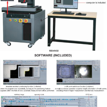 Alternative view of INSIZE Vision Measure System ISD-K Series (CNC, Zoom; 27X~356X) Accuracy; 2µm, Range; 500×400×200mm