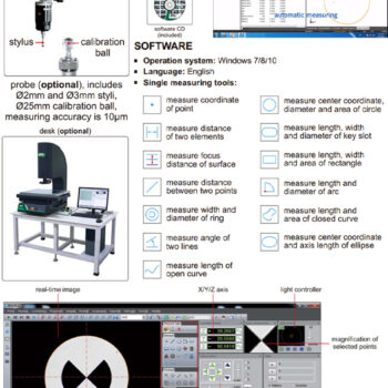 INSIZE Vision Measurement 2.5D Smartscope System ISD-V220CNCA (20-128x, CNC Motorised, 220x120x150mm) - Image 6