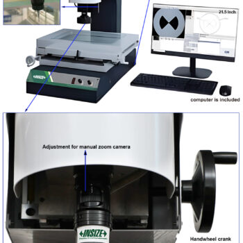 INSIZE Vision Measuring 2D System ISD-Y320 (Manual, Zoom; 37.2X~236.0X) Accuracy; 3µm, Range; 300×200×200mm - Image 3