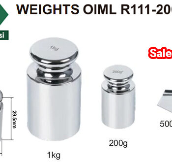 Alternative view of INSIZE Weight Block Calibration Standard 8911 (OIML RIII-I 2004, Non-Ferrous Steel) Range; 1Mg - 20Kg