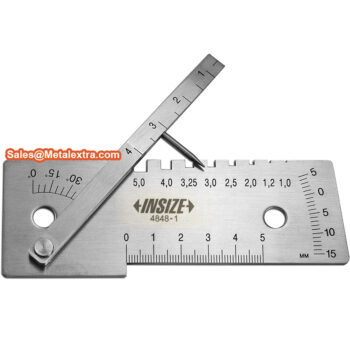 Alternative view of INSIZE Welding Gauge 4848-1 (Stainless Steel Ruler 5 in 1) Angle; 45° Range; ⌀50mm
