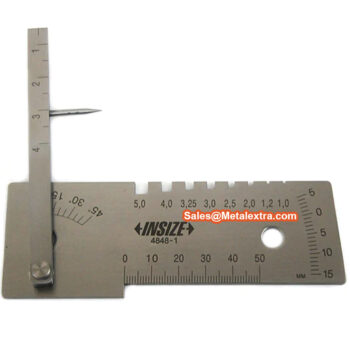 INSIZE Welding Gauge 4848-1 (Stainless Steel Ruler 5 in 1) Angle; 45° Range; ⌀50mm - Image 4