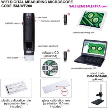 INSIZE Measuring Microscope ISM-WF200 (Zoom 200x) 1.3Mpx, Wireless, Rechargable - Image 6