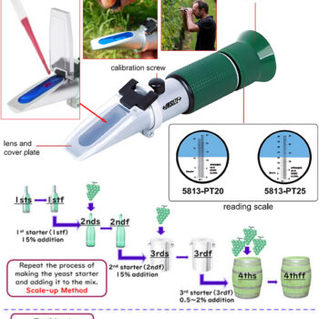 INSIZE Wine Refractometer 5813-PT For Sugar concentration (Accuracy; 0.2% Baume) Range; 0 to 20 Baume - Image 4