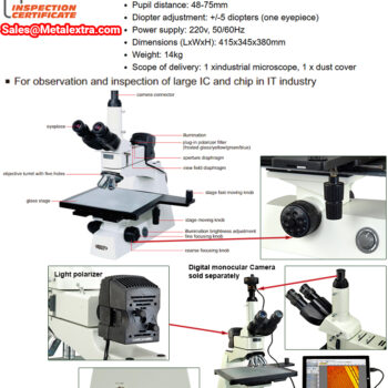INSIZE Trinocular Microscope 5104-M700 (Industrial extra large stage) Zoom Optical Magnification; 40 X - 400X - Image 12
