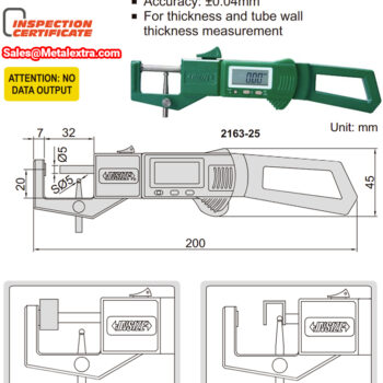 INSIZE Digital Snap Gauge 2163-25 (Res; 0.01mm, Accuracy: ±40μm) Range; ⌀25mm - Image 5