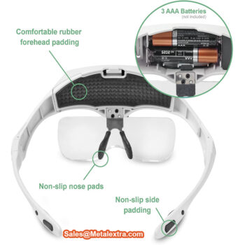 INSIZE Head band Magnifier 7523-3D5 LED Magnify Range; 1x-3.5x - Image 6
