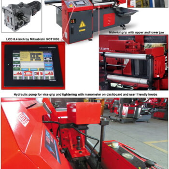 KARMETAL Automatic Miter Band Saws ODG 350x400 PLC (Motor 4KW/5.4HP ~1400 RPM) Cutting 90°; 270 x 400 mm, 45°; 270 x 280 mm, 60°; 150 x 160 mm - Image 7
