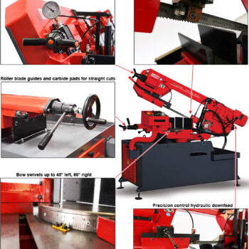 KARMETAL Manual  Mitre Band Saws KMT CRAFT 250x310 DM (Motor 1.5KW/2HP ~1400 RPM) Cutting 60°; 135 x 195 mm, Cutting 45°; 195 x 210 mm - Image 5