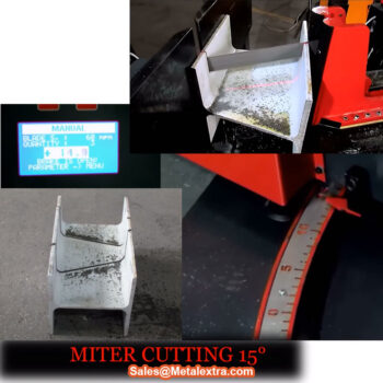 KARMETAL Semi-Auto Miter Band Saws KDG 400x610 DM (Motor 4KW/5.36HP ~1400 RPM) Cutting 0°; 300 x 610 mm, 45°; 300 x 430 mm, 60°; 270 x 300 mm, -45°; 300 x 410 mm - Image 3