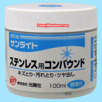 KOYO-SHA Sunlight Compounds Cream (water-based polishing/buffing paste 1pcs =100mL) For For Stainless Steel (Blue label) - Image 3
