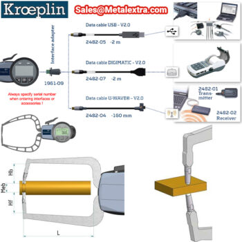 KROEPLIN External Digital Caliper C330 Series IP67 ⌀30mm - Image 4