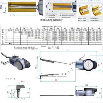 Alternative view of KROEPLIN Internal Measuring Gauge H470 Series IP65 ⌀70mm - ⌀120mm