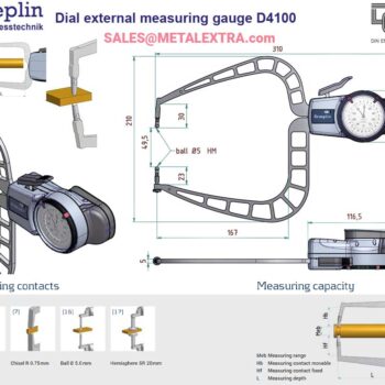 Alternative view of KROEPLIN External Mechanical Caliper D4100 Series IP65 ⌀50mm – ⌀100mm
